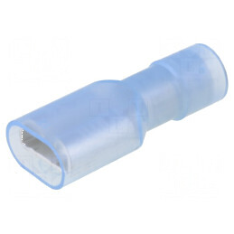 Terminal plat 6,3mm mamă 2mm2 crimpat pe cablu izolată | Electronic-mag.ro | Componente Electronice