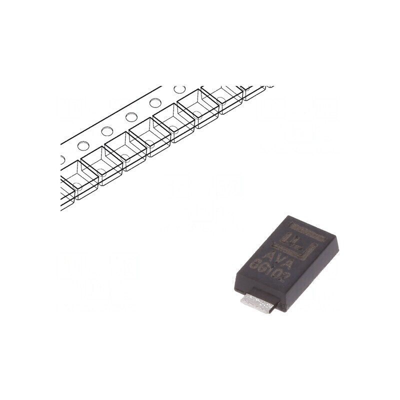 Diodă TVS 600W 10,6V 39A unidirecțională DO221AC ±5% | Electronic-mag.ro | Componente Electronice