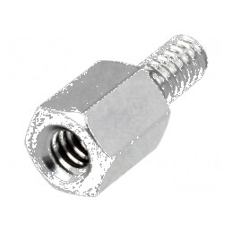 Piuliță distanțieră filetată 6mm UNC4-40 alamă | Electronic-mag.ro | Componente Electronice