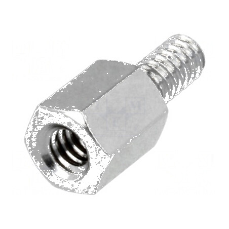 Piuliță distanțieră filetată 6mm UNC4-40 alamă | Electronic-mag.ro | Componente Electronice