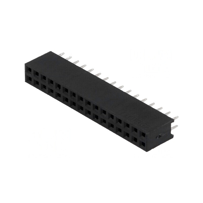 Conector şiruri pini soclu mamă 32 PIN 2,54mm THT 2x16 | Electronic-mag.ro | Componente Electronice Conector şiruri pini soclu mamă 32 PIN 2,54mm THT 2x16 | Electronic-mag.ro | Componente Electronice