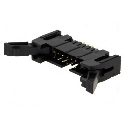 Conector IDC soclu tată 14 pini cu ejector THT aurit | Electronic-mag.ro | Componente Electronice