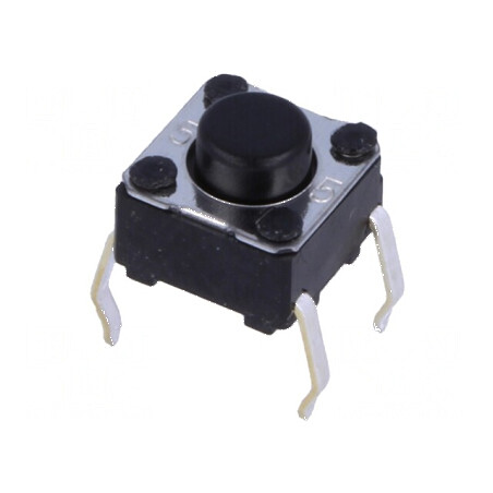 Microîntrerupător TACT SPST-NO 0,05A/24VDC THT | Electronic-mag.ro | Componente Electronice