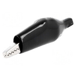 Bornă crocodil 60VDC max. 11mm neagră | Electronic-mag.ro | Componente Electronice