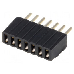 Conector şiruri pini soclu mamă 7 PIN 1,27mm THT 1x7 | Electronic-mag.ro | Componente Electronice
