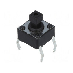 Microîntrerupător TACT SPST-NO 0,05A/12VDC THT | Electronic-mag.ro | Componente Electronice