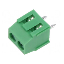 Regletă de conexiuni pentru PCB 90° 3,5mm 2 piste 1mm² | Electronic-mag.ro | Componente Electronice