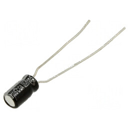 Condensator electrolitic THT 10uF 25VDC Ø4x7mm 5mm Raster | Electronic-mag.ro | Componente Electronice