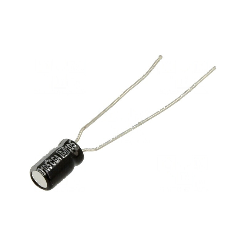 Condensator electrolitic THT 10uF 25VDC Ø4x7mm 5mm Raster | Electronic-mag.ro | Componente Electronice