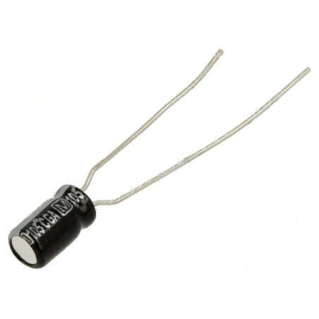 Condensator electrolitic THT 10uF 25VDC Ø4x7mm 5mm Raster | Electronic-mag.ro | Componente Electronice