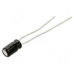Condensator electrolitic THT 10uF 25VDC Ø4x7mm 2,5mm | Electronic-mag.ro | Componente Electronice