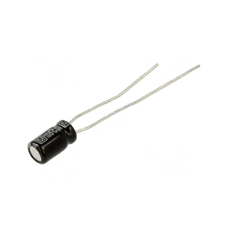 Condensator electrolitic THT 10uF 25VDC Ø4x7mm 2,5mm | Electronic-mag.ro | Componente Electronice Condensator electrolitic THT 10uF 25VDC Ø4x7mm 2,5mm | Electronic-mag.ro | Componente Electronice