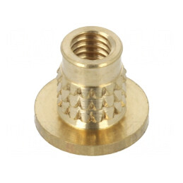 Adaos filetat alamă M3 BN 37896 5,2mm pentru plastic | Electronic-mag.ro | Componente Electronice