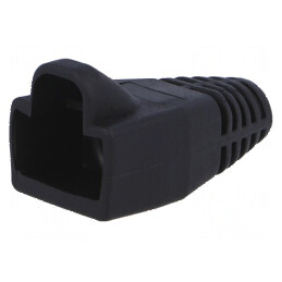 Protecție mufă RJ45 6mm neagră | Electronic-mag.ro | Componente Electronice