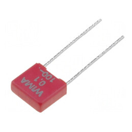 Condensator poliester 100nF 63VAC 100VDC 5mm ±5% THT | Electronic-mag.ro | Componente Electronice