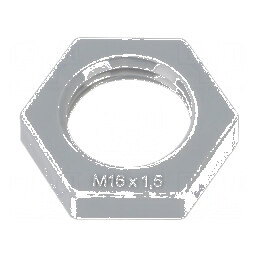 Piuliță M16 poliamidă 22mm gri metrică pas 1,5 | Electronic-mag.ro | Componente Electronice