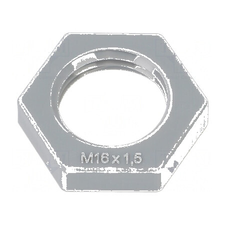 Piuliță M16 poliamidă 22mm gri metrică pas 1,5 | Electronic-mag.ro | Componente Electronice