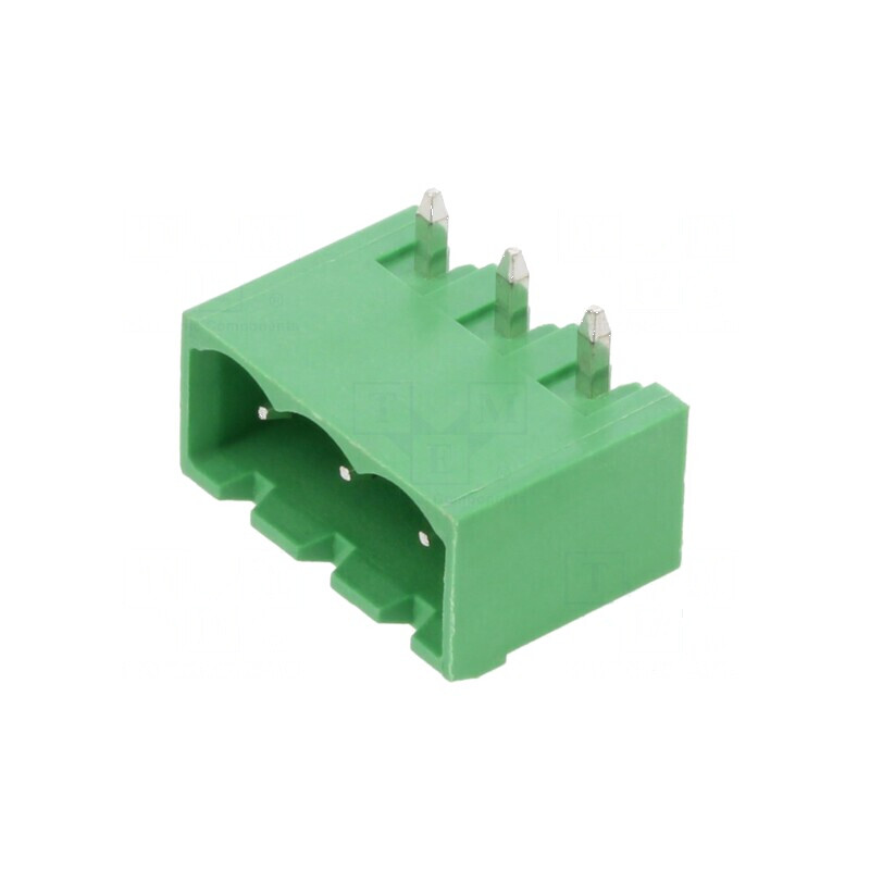 Regletă de conexiuni deconectabilă 5mm, 3 piste unghi 90° | Electronic-mag.ro | Componente Electronice