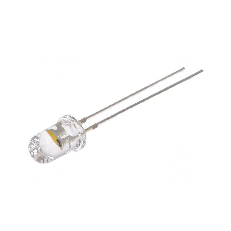 LED 5mm alb cald cu efect de lumânare, clipire 30°, 20mA | Electronic-mag.ro | Componente Electronice
