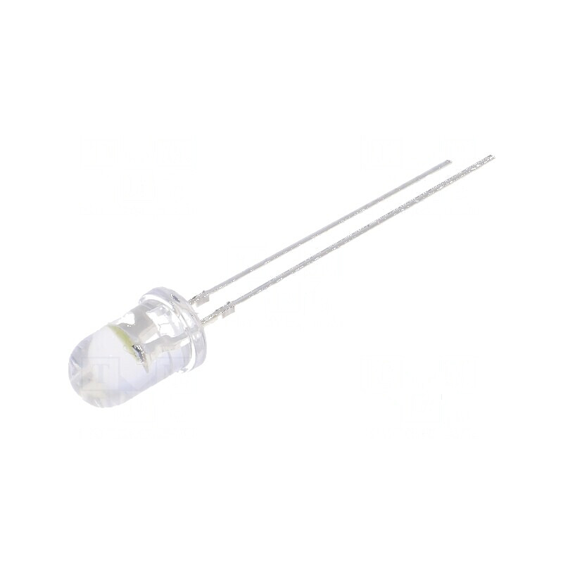 LED 5mm alb rece cu efect de lumânare și clipire 30° 20mA | Electronic-mag.ro | Componente Electronice