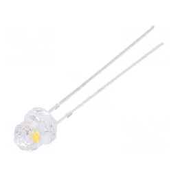 LED alb cald 4,85mm cu clipire 1120÷1560mcd 20mA | Electronic-mag.ro | Componente Electronice