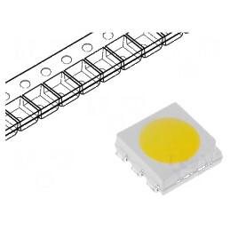 LED SMD 5060 PLCC6 Alb Cald 3000K 4200-5000mcd 120° 60mA | Electronic-mag.ro | Componente Electronice