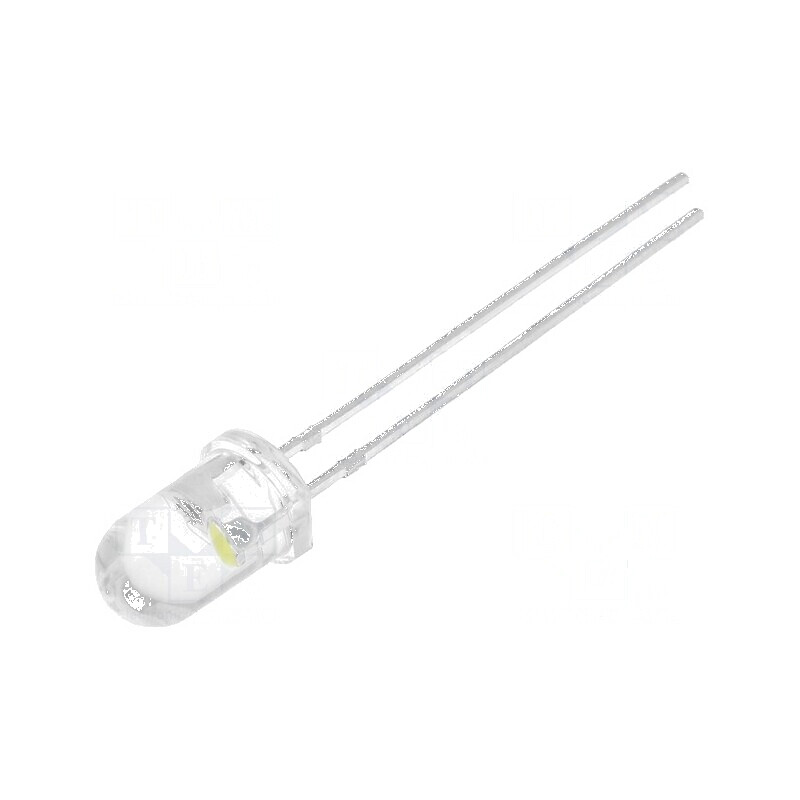 LED 5mm alb rece clipire 3000mcd 30° 20mA | Electronic-mag.ro | Componente Electronice