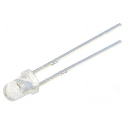 LED 3mm Alb Rece 3000mcd 30° Convex | Electronic-mag.ro | Componente Electronice