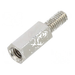 Piuliță distanțieră filetată 8mm M2.5 hexagonală | Electronic-mag.ro | Componente Electronice