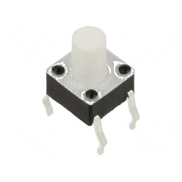 Microîntrerupător TACT SPST-NO 0,05A/12VDC THT 1,57N | Electronic-mag.ro | Componente Electronice