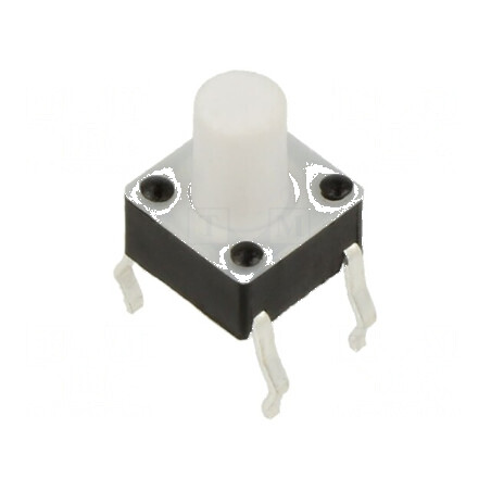 Microîntrerupător TACT SPST-NO 0,05A/12VDC THT 1,57N | Electronic-mag.ro | Componente Electronice