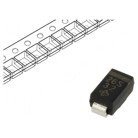 Diodă Schottky SMD 60V 2A SMA - Redresor pe rolă, bandă | Electronic-mag.ro | Componente Electronice