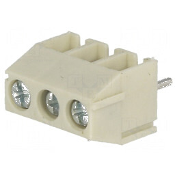 Regletă de conexiuni PCB 90° 3,5mm 3 piste 10A | Electronic-mag.ro | Componente Electronice