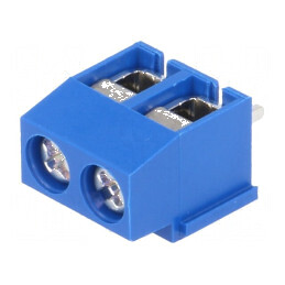 Regletă de conexiuni PCB 90° 5mm, 2 piste, 1,5mm² | Electronic-mag.ro | Componente Electronice