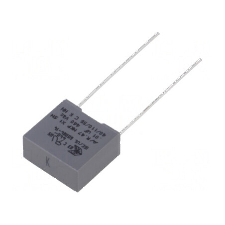 Condensator polipropilenă X1 10nF 13x6x12mm THT | Electronic-mag.ro | Componente Electronice