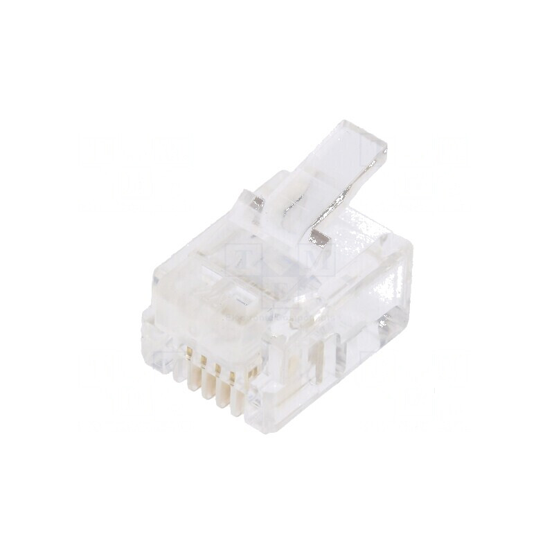 Conector RJ12 6p4c IDC crimpat 4 pini | Electronic-mag.ro | Componente Electronice
