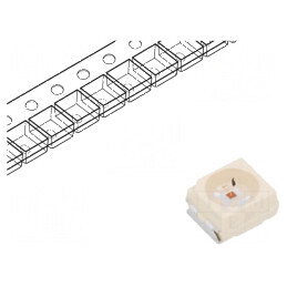 LED SMD PLCC2 galben 1800-2300mcd 3x2,8x1,75mm | Electronic-mag.ro | Componente Electronice