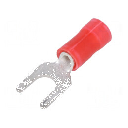 Furcă M4 0,3-1,42mm² crimpat izolată roşie | Electronic-mag.ro | Componente Electronice