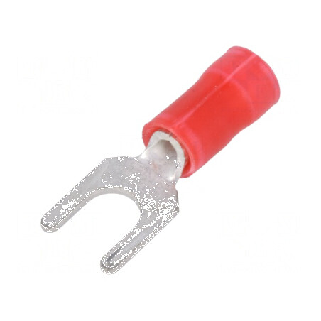 Furcă M4 0,3-1,42mm² crimpat izolată roşie | Electronic-mag.ro | Componente Electronice