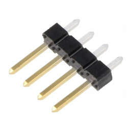 Conector BERGSTIK tată PIN 4 drept THT | Electronic-mag.ro | Componente Electronice