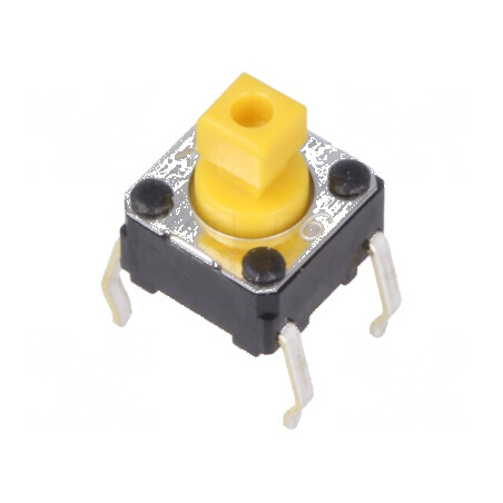 Microîntrerupător TACT SPST-NO 0,05A 24VDC THT | Electronic-mag.ro | Componente Electronice