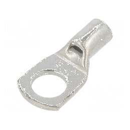 Vârf inelar tubular M6 cu cablu neizolat 4mm2 crimpat cupru | Electronic-mag.ro | Componente Electronice