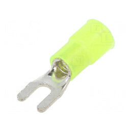 Furcă M3,5 Ø3,7mm pentru cablu izolată 4÷6mm2 crimpat | Electronic-mag.ro | Componente Electronice