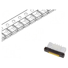 Conector FFC/FPC vertical PIN 8 ZIF SMT 30V 0,2A cositorit | Electronic-mag.ro | Componente Electronice