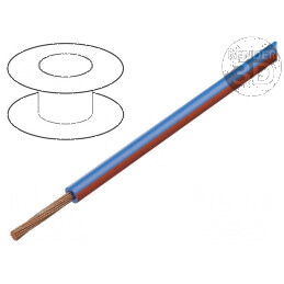 Cablu FLRY-A 1x0,35mm2 Cu PVC albastru-roșu 60V 100m | Electronic-mag.ro | Componente Electronice