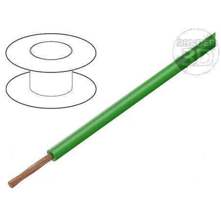 Cablu FLRY-A 1x0,35mm2 Cu PVC verde 60V 100m | Electronic-mag.ro | Componente Electronice
