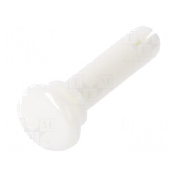 Diblu poliamidă albă 15mm lungime, 4,1mm diametru orificiu montare | Electronic-mag.ro | Componente Electronice