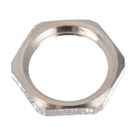 Piuliță M16 alamă nichel 2,8mm cu cheie 19mm filet metric | Electronic-mag.ro | Componente Electronice