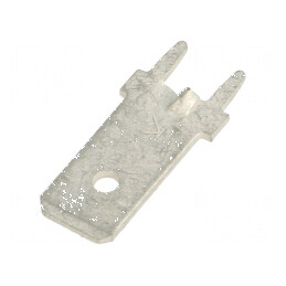 Terminal plat 6,4mm 0,8mm tată THT alamă cositorit drept | Electronic-mag.ro | Componente Electronice