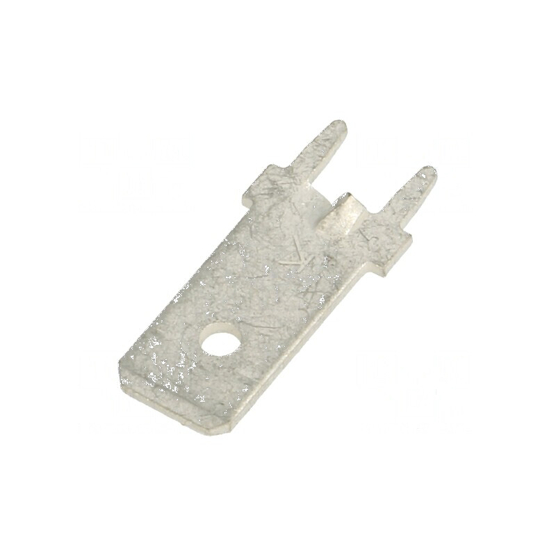 Terminal plat 6,4mm 0,8mm tată THT alamă cositorit drept | Electronic-mag.ro | Componente Electronice